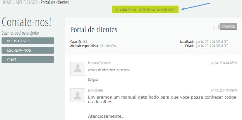 portal de atenção ao cliente!