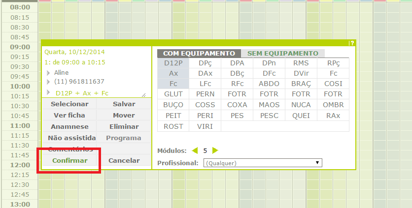 FLOWww - Confirmação de Agendamento