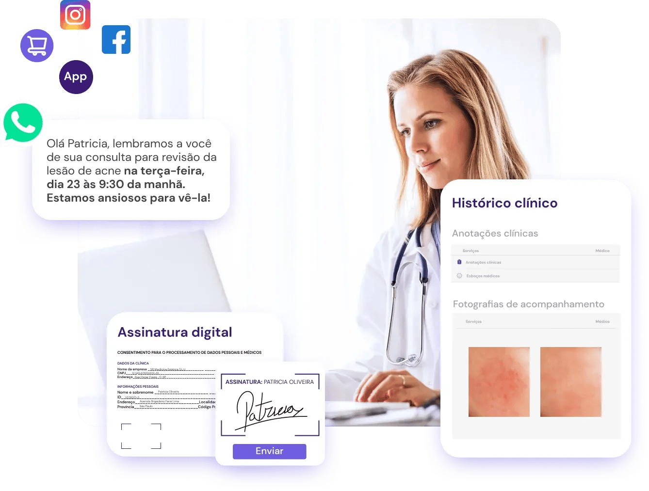 flowww software clinicas dermatologicas